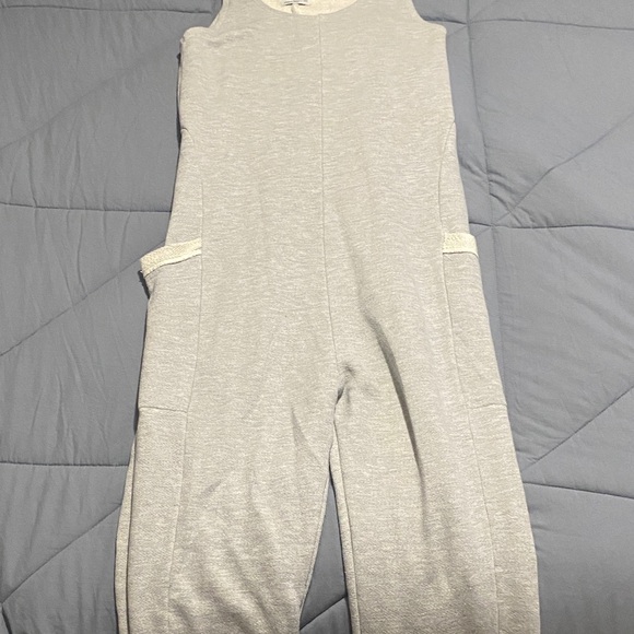 Only Hearts Pants - Only Hearts Light Gray Sleeveless Jumpsuit